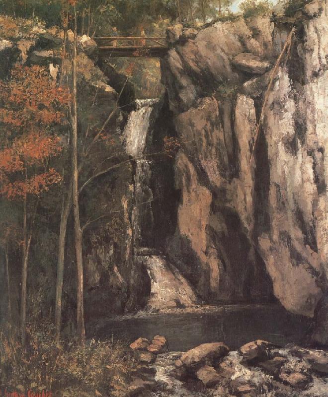 Waterfall, Gustave Courbet